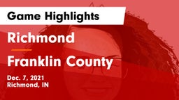 Richmond  vs Franklin County  Game Highlights - Dec. 7, 2021
