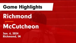 Richmond  vs McCutcheon  Game Highlights - Jan. 6, 2024
