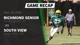 Recap: Richmond Senior  vs. South View  2016
