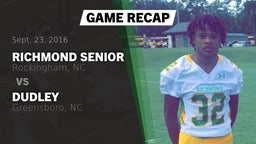 Recap: Richmond Senior  vs. Dudley  2016