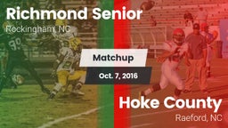 Matchup: Richmond Senior High vs. Hoke County  2016