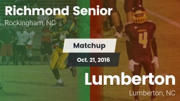 Matchup: Richmond Senior High vs. Lumberton  2016