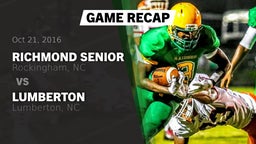 Recap: Richmond Senior  vs. Lumberton  2016
