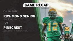 Recap: Richmond Senior  vs. Pinecrest  2016