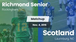 Matchup: Richmond Senior High vs. Scotland  2016
