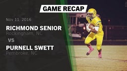 Recap: Richmond Senior  vs. Purnell Swett  2016