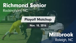 Matchup: Richmond Senior High vs. Millbrook  2016