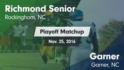 Matchup: Richmond Senior High vs. Garner  2016