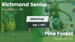 Matchup: Richmond Senior High vs. Pine Forest  2017