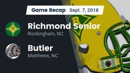 Recap: Richmond Senior  vs. Butler  2018