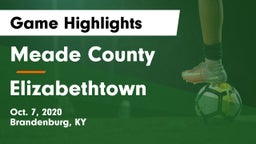 Meade County  vs Elizabethtown   Game Highlights - Oct. 7, 2020