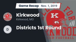 Recap: Kirkwood  vs. Districts 1st Round 2019