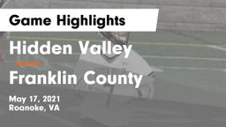 Hidden Valley  vs Franklin County  Game Highlights - May 17, 2021