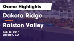 Dakota Ridge  vs Ralston Valley  Game Highlights - Feb 10, 2017