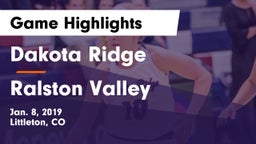 Dakota Ridge  vs Ralston Valley  Game Highlights - Jan. 8, 2019