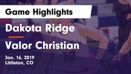Dakota Ridge  vs Valor Christian  Game Highlights - Jan. 16, 2019