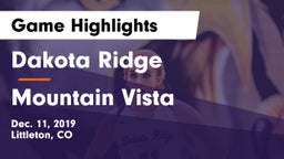 Dakota Ridge  vs Mountain Vista  Game Highlights - Dec. 11, 2019