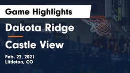 Dakota Ridge  vs Castle View  Game Highlights - Feb. 22, 2021