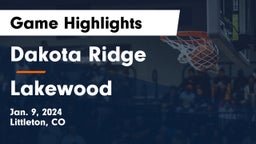 Dakota Ridge  vs Lakewood  Game Highlights - Jan. 9, 2024