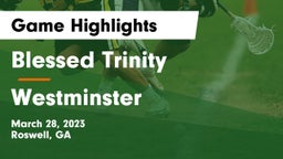Blessed Trinity  vs Westminster  Game Highlights - March 28, 2023