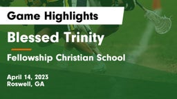 Blessed Trinity  vs Fellowship Christian School Game Highlights - April 14, 2023