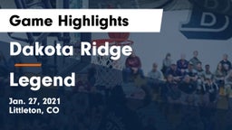 Dakota Ridge  vs Legend  Game Highlights - Jan. 27, 2021