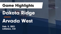 Dakota Ridge  vs Arvada West  Game Highlights - Feb. 5, 2021