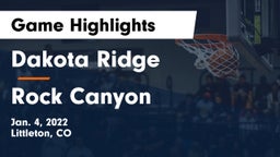 Dakota Ridge  vs Rock Canyon  Game Highlights - Jan. 4, 2022