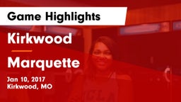 Kirkwood  vs Marquette  Game Highlights - Jan 10, 2017