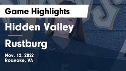 Hidden Valley  vs Rustburg Game Highlights - Nov. 12, 2022