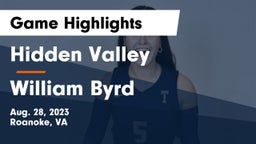 Hidden Valley  vs William Byrd  Game Highlights - Aug. 28, 2023