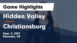 Hidden Valley  vs Christiansburg  Game Highlights - Sept. 5, 2023