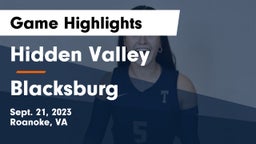 Hidden Valley  vs Blacksburg   Game Highlights - Sept. 21, 2023