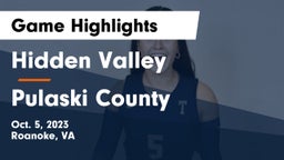 Hidden Valley  vs Pulaski County  Game Highlights - Oct. 5, 2023