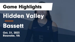 Hidden Valley  vs Bassett  Game Highlights - Oct. 31, 2023