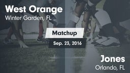 Matchup: West Orange High vs. Jones  2016