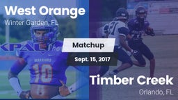Matchup: West Orange High vs. Timber Creek  2017