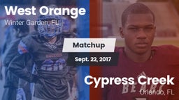 Matchup: West Orange High vs. Cypress Creek  2017
