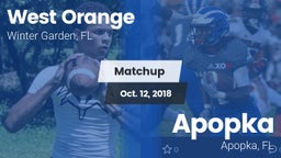 Matchup: West Orange High vs. Apopka  2018