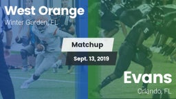 Matchup: West Orange High vs. Evans  2019