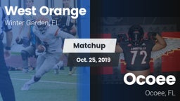Matchup: West Orange High vs. Ocoee  2019