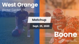 Matchup: West Orange High vs. Boone  2020