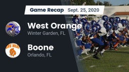 Recap: West Orange  vs. Boone  2020