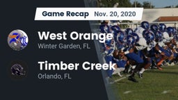 Recap: West Orange  vs. Timber Creek  2020