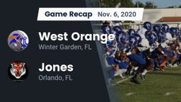 Recap: West Orange  vs. Jones  2020