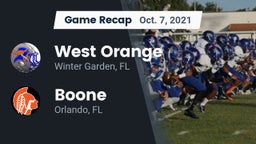 Recap: West Orange  vs. Boone  2021