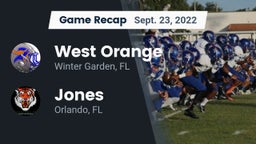 Recap: West Orange  vs. Jones  2022
