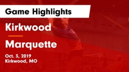 Kirkwood  vs Marquette Game Highlights - Oct. 3, 2019