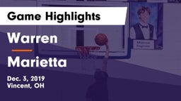 Warren  vs Marietta  Game Highlights - Dec. 3, 2019
