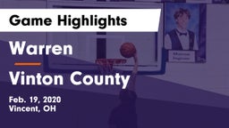 Warren  vs Vinton County  Game Highlights - Feb. 19, 2020